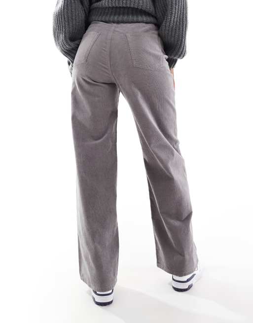JJXX wide leg cord pants in grey, 3 of 5