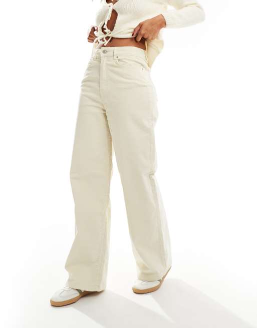 JJXX wide leg cord trouser in cream, 2 of 5