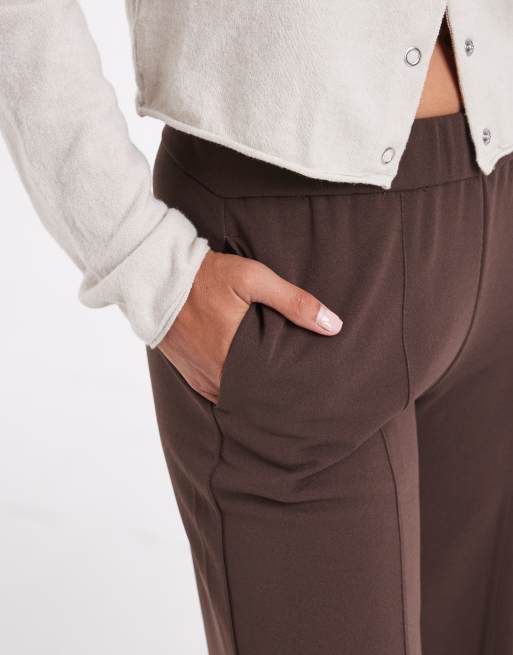JJXX wide leg pants in brown, 3 of 5