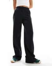 ASOS DESIGN wide leg sweatpants with ripped knee in black | ASOS
