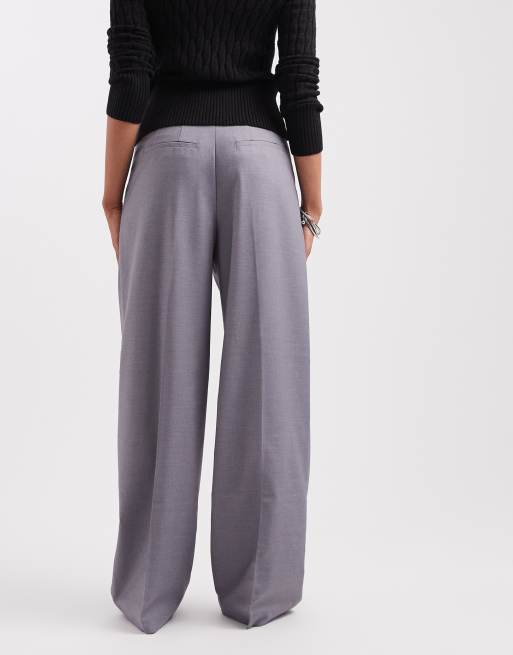 JJXX wide leg tailored pants in grey, 2 of 5