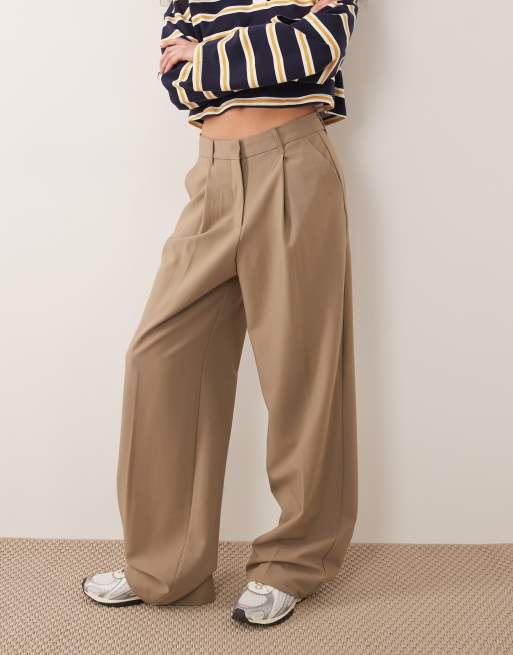 JJXX wide leg tailored trouser in beige, 5 of 5