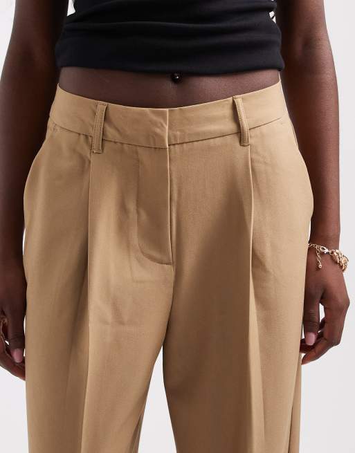 JJXX wide leg tailored trouser in beige, 4 of 5