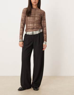 JJXX JJXX wide leg tailored trouser in black