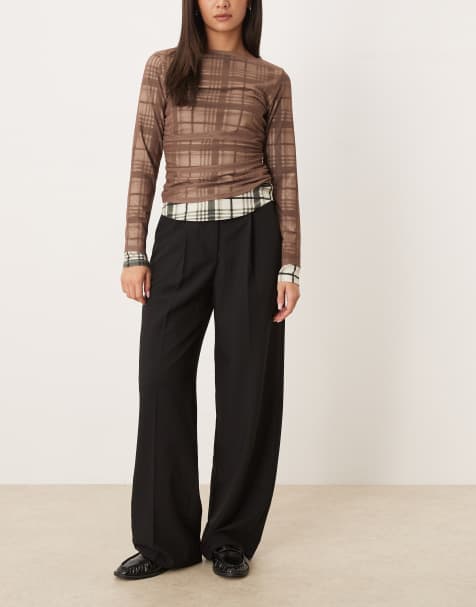 JJXX wide leg tailored trouser in black - view 1