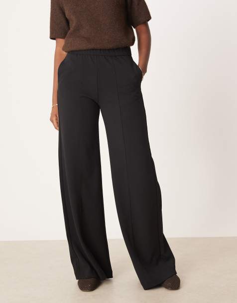 JJXX wide leg trousers in black