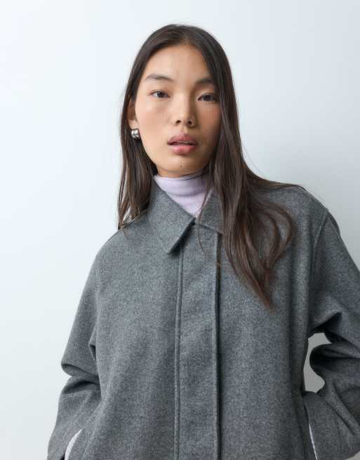JJXX wool look short jacket in grey, 2 of 5