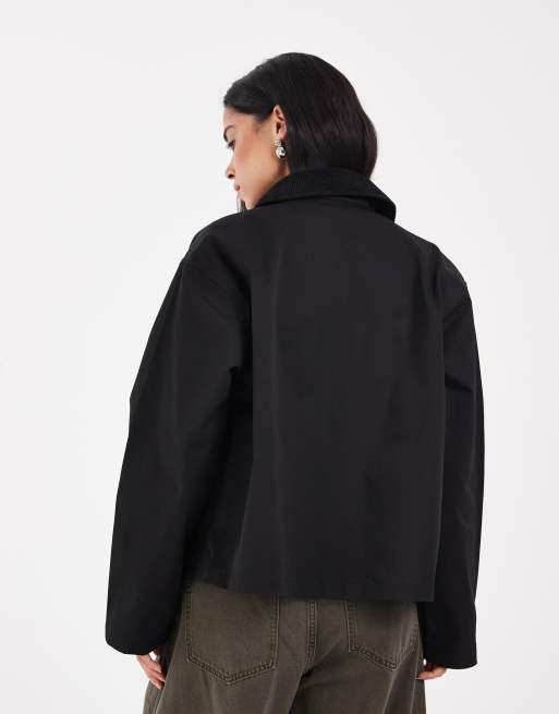 JJXX workwear barn jacket in black, 4 of 4