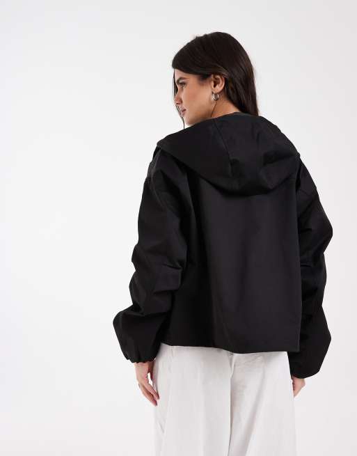 JJXX zip through hooded jacket in black, 4 of 4