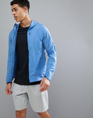J.Lindeberg – Activewear – Blå vindjacka med huva