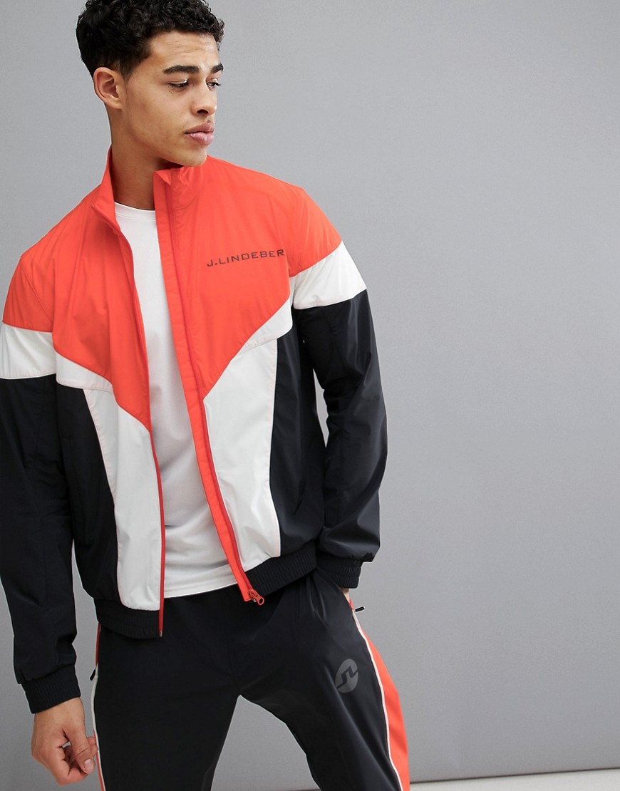 J.Lindeberg – Activwear retro softskal röd jacka.