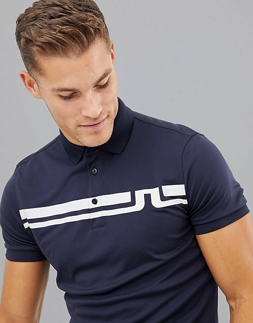 J.Lindeberg Golf Eddy slim fit tx jersey polo in navy