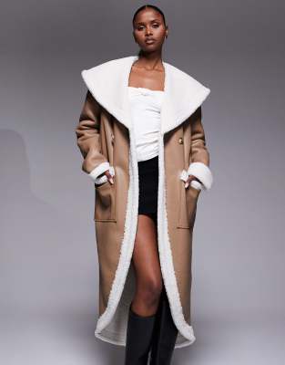Acka. teddy loop coat ホワイト 209234391-1-beigeandwhite
