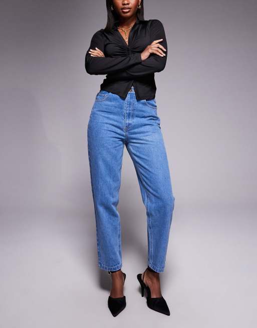 JLUXLABEL Roesia slim fit denim jeans in medium wash