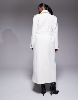 Jluxlabel Savannah Belted Coat In White