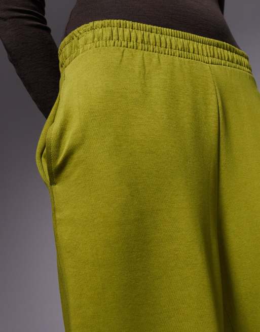 Jogger verde oliva de pernera barrel con diseño entrelazado de ASOS DESIGN, 4 de 5