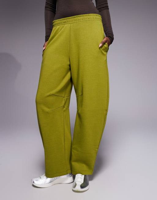 Jogger verde oliva de pernera barrel con diseño entrelazado de ASOS DESIGN, 5 de 5