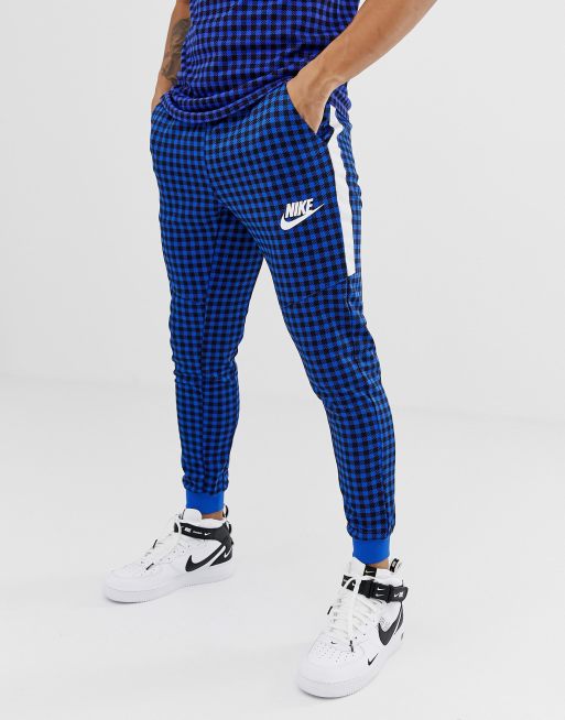 Joggers a cuadros vichy azules BQ0676-480 de Nike ASOS