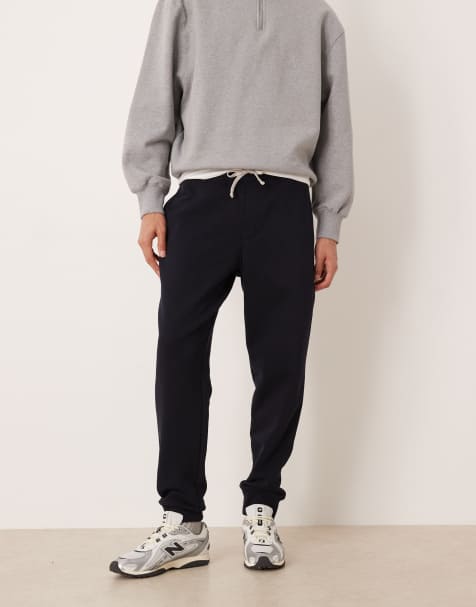 Joggers azul marino de mezcla de algodón de Mango - view 1