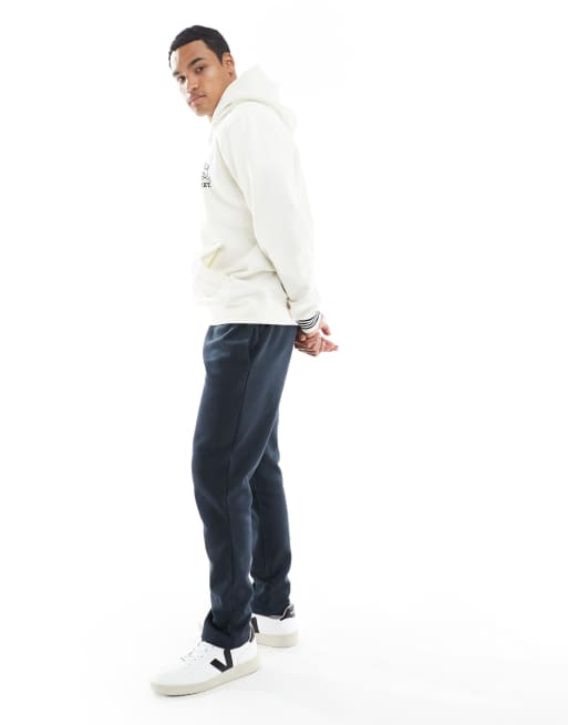 Joggers azul marino de pernera recta con cordón ajustable en la cintura de Brave Soul, 3 de 5