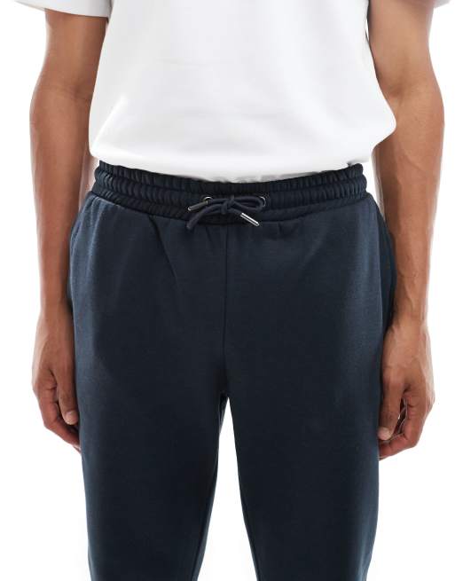 Joggers azul marino de pernera recta con cordón ajustable en la cintura de Brave Soul, 4 de 5