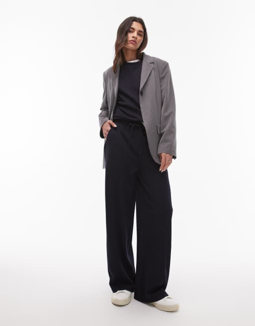 Joggers azul marino de pernera recta de Mango (parte de un conjunto)