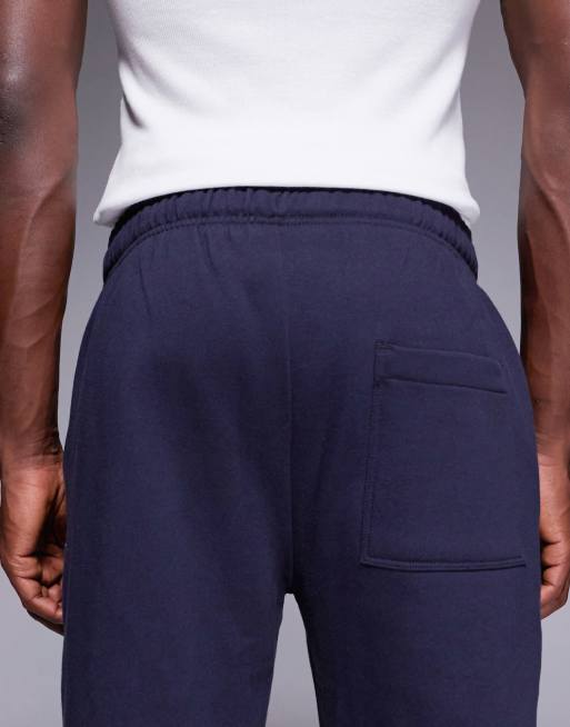 Joggers azul marino de pernera recta de tejido grueso premium de 400 g/m² de ASOS DESIGN, 4 de 6