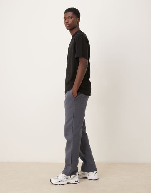 Joggers azul marino de pernera recta de tejido grueso premium de 650 g/m² de ASOS DESIGN, 3 de 5