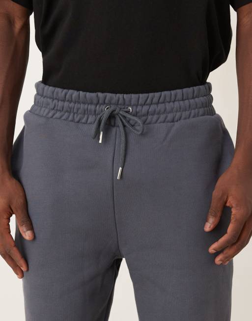 Joggers azul marino de pernera recta de tejido grueso premium de 650 g/m² de ASOS DESIGN, 4 de 5