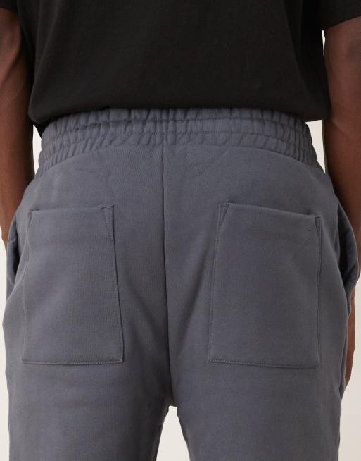 Joggers azul marino de pernera recta de tejido grueso premium de 650 g/m² de ASOS DESIGN, 5 de 5