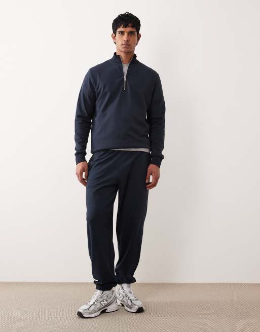 Joggers azul marino extragrandes de tejido suave de ASOS DESIGN (parte de un conjunto), 2 de 5