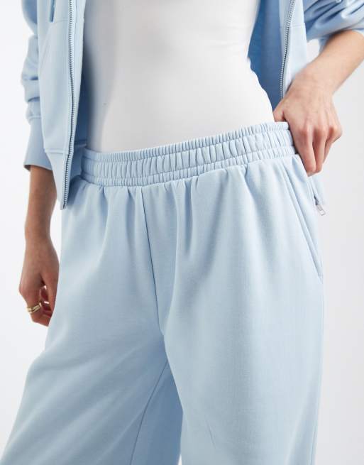 Joggers azul pastel de pernera ancha con interior cepillado de ASOS DESIGN, 5 de 5