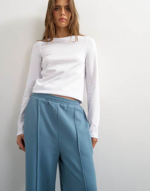 Joggers azules de pernera recta con nervios de Topshop, 5 de 5