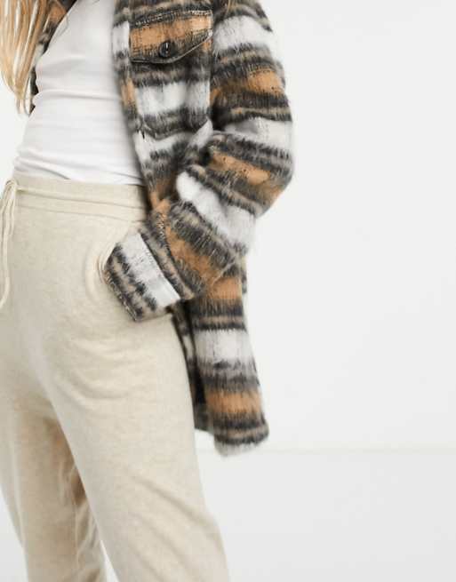 Joggers beis melange con capucha de punto de mezcla de lana de & Other Stories, 3 de 4