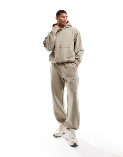 Joggers beis topo holgados de tejido de punto grueso de Weekday (parte de un conjunto)