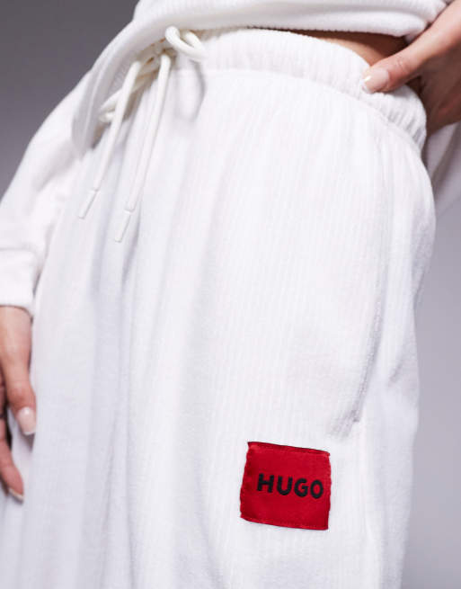Joggers blanco hueso suaves Neve de HUGO Bodywear (parte de un conjunto), 4 de 5
