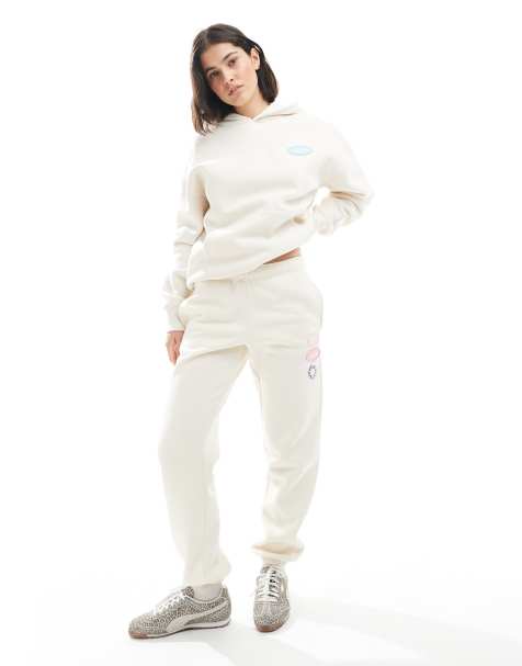 Joggers blanco leche de coco de felpa premium de Cotton On (parte de un conjunto) - view 1