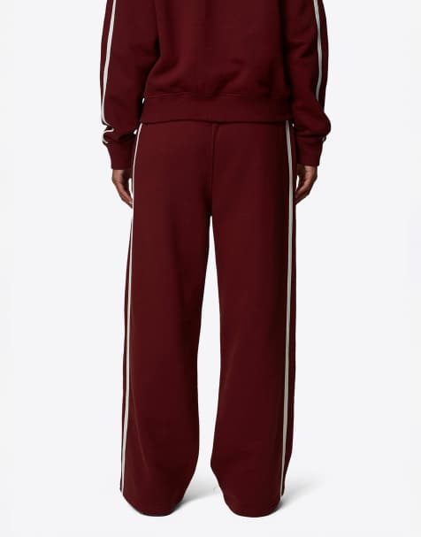 Joggers burdeos de pernera ancha de estilo deportivo de Good For Nothing - view 1
