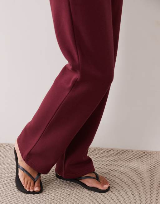 Joggers burdeos sueltos de pernera recta de Gina Tricot (parte de un conjunto), 5 de 5