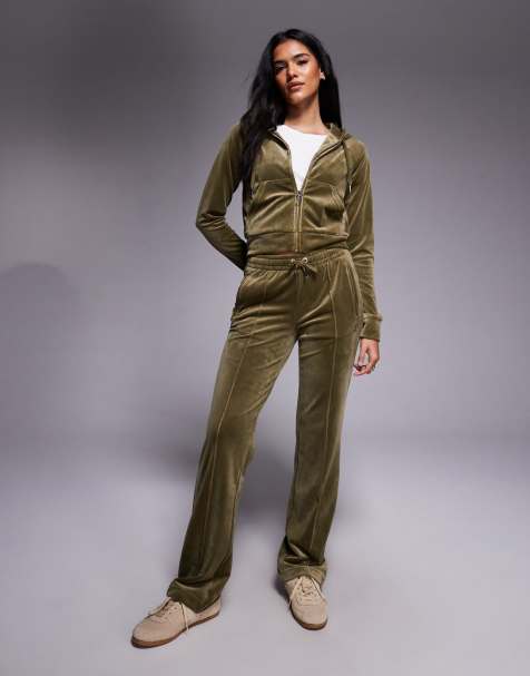 Joggers caquis con logo delineado con strass de Juicy Couture (parte de un conjunto) - view 1