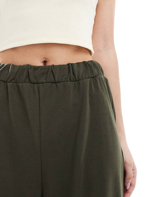 Joggers caquis de pernera barrel de tejido de sudadera de ASOS DESIGN, 5 de 5