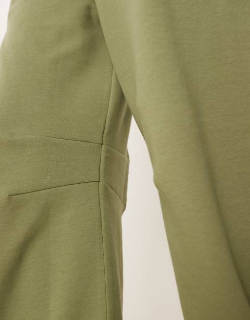 Joggers caquis de pernera barrel de tejido entrelazado de ASOS DESIGN, 5 de 5