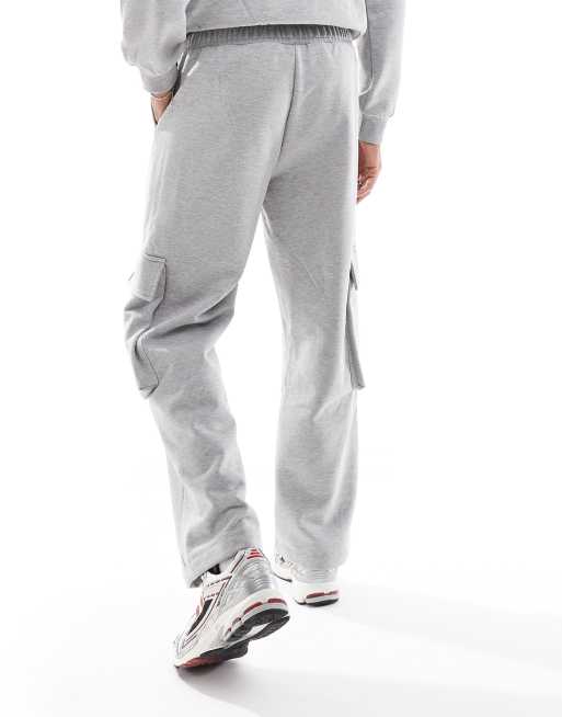 Joggers cargo gris lavado de pernera ancha de tejido grueso de 400 g/m2 premium de ASOS DESIGN , 3 de 5