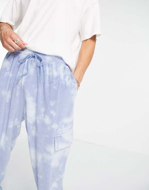 Joggers cargo lavados de corte tapered de tejido de rizo de ASOS DESIGN (parte de un conjunto), 2 de 4