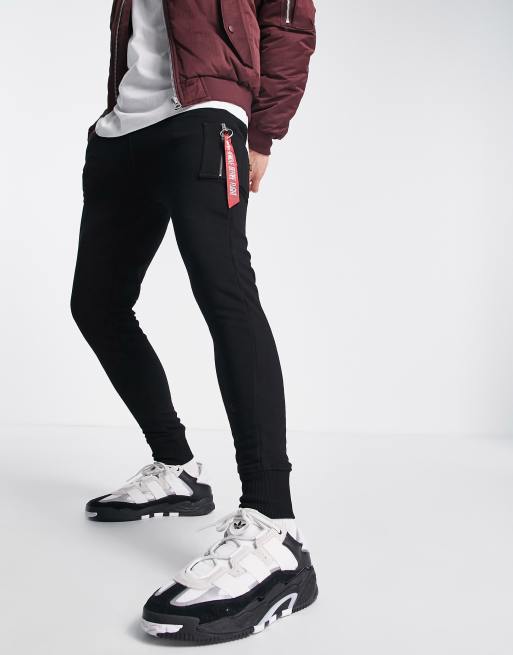 Joggers cargo negros de corte slim XFit de Alpha Industries ASOS