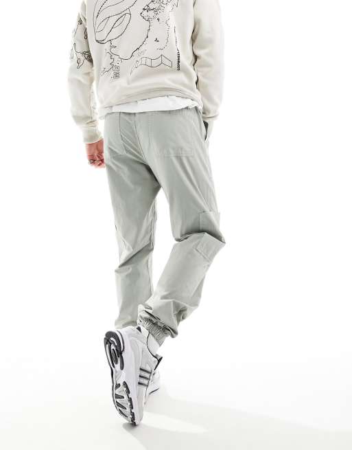Joggers cargo verde salvia lavado sin cierres con cintura elástica de ASOS DESIGN, 3 de 5