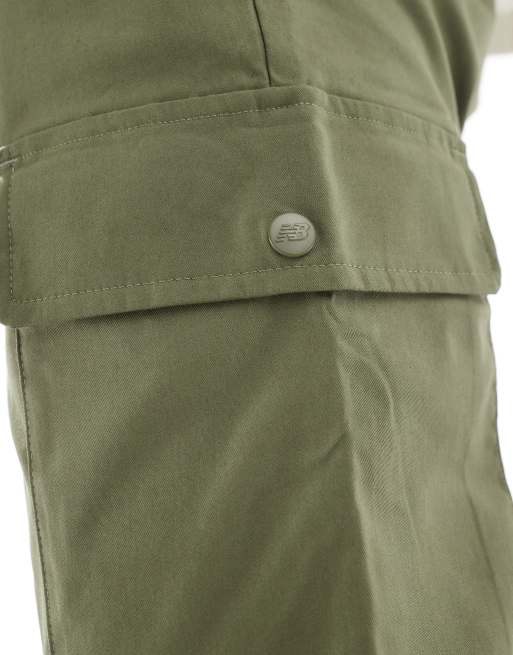 Joggers cargo verdes de sarga de New Balance, 3 de 5
