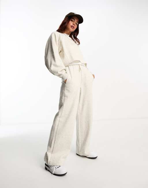 Joggers color crema moteado de pernera ancha de Miss Selfridge (parte de un conjunto) 