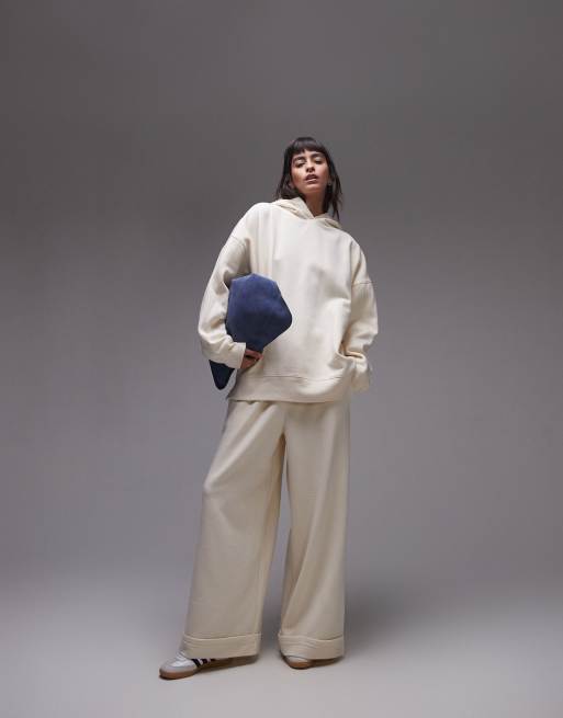 Joggers color crudo con bajos vueltos premium de Topshop