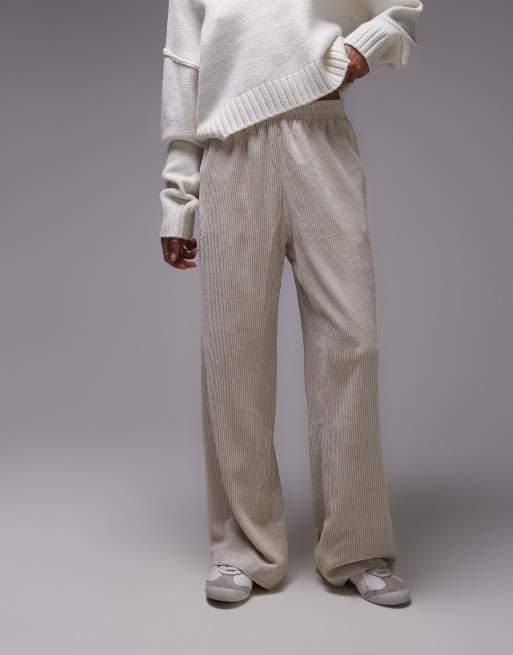 Joggers color crudo de pana de Topshop